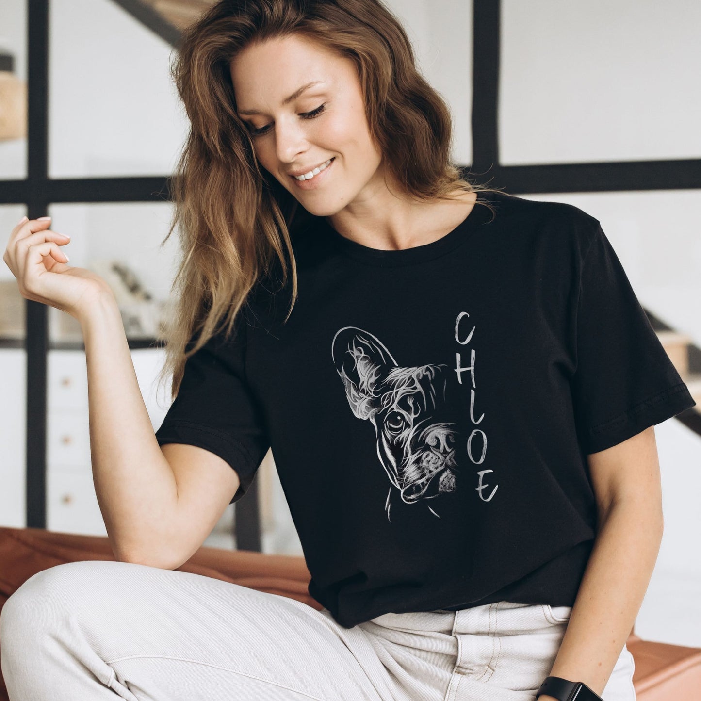 Personalized Hand-drawn Frenchie Tee