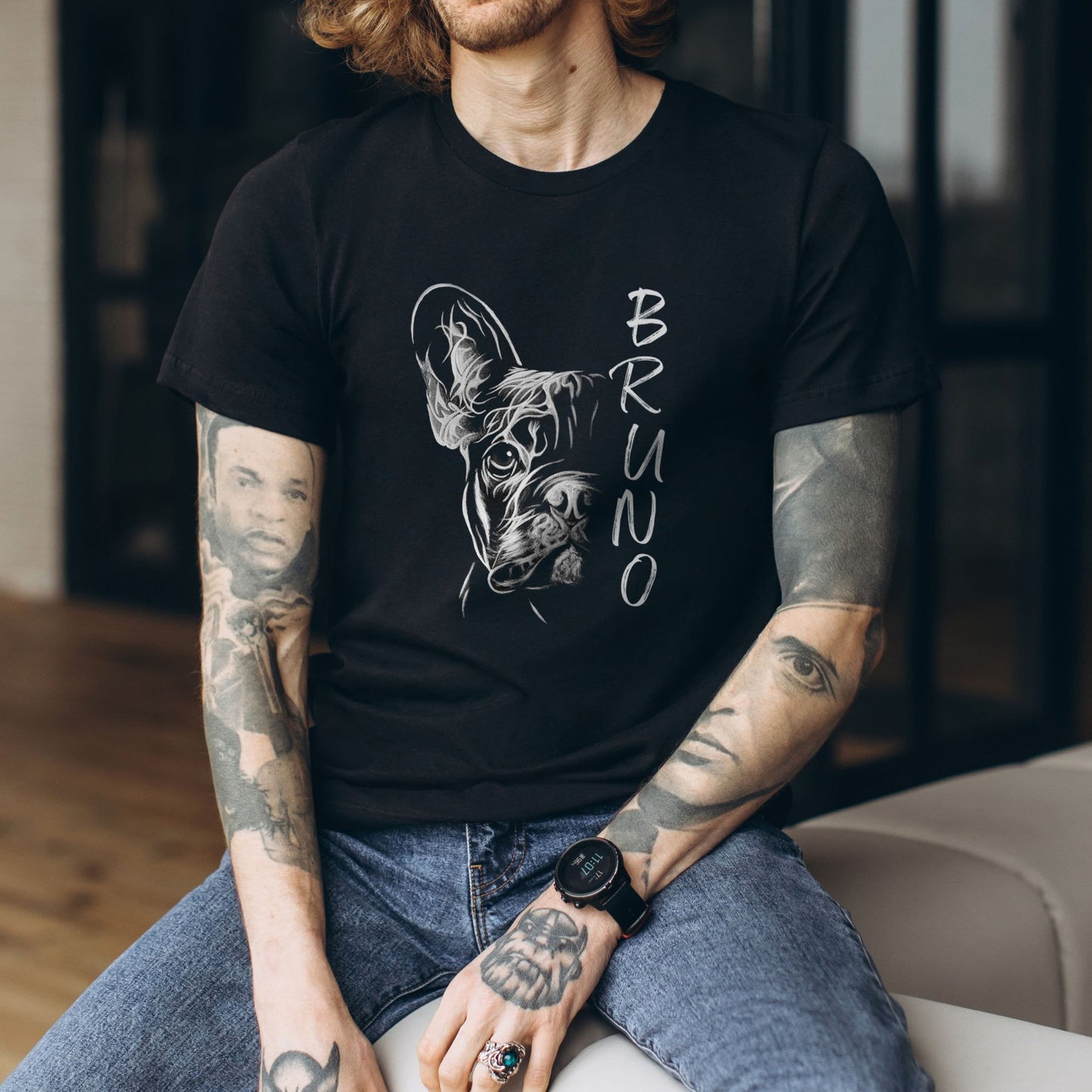 Personalized Hand-drawn Frenchie Tee