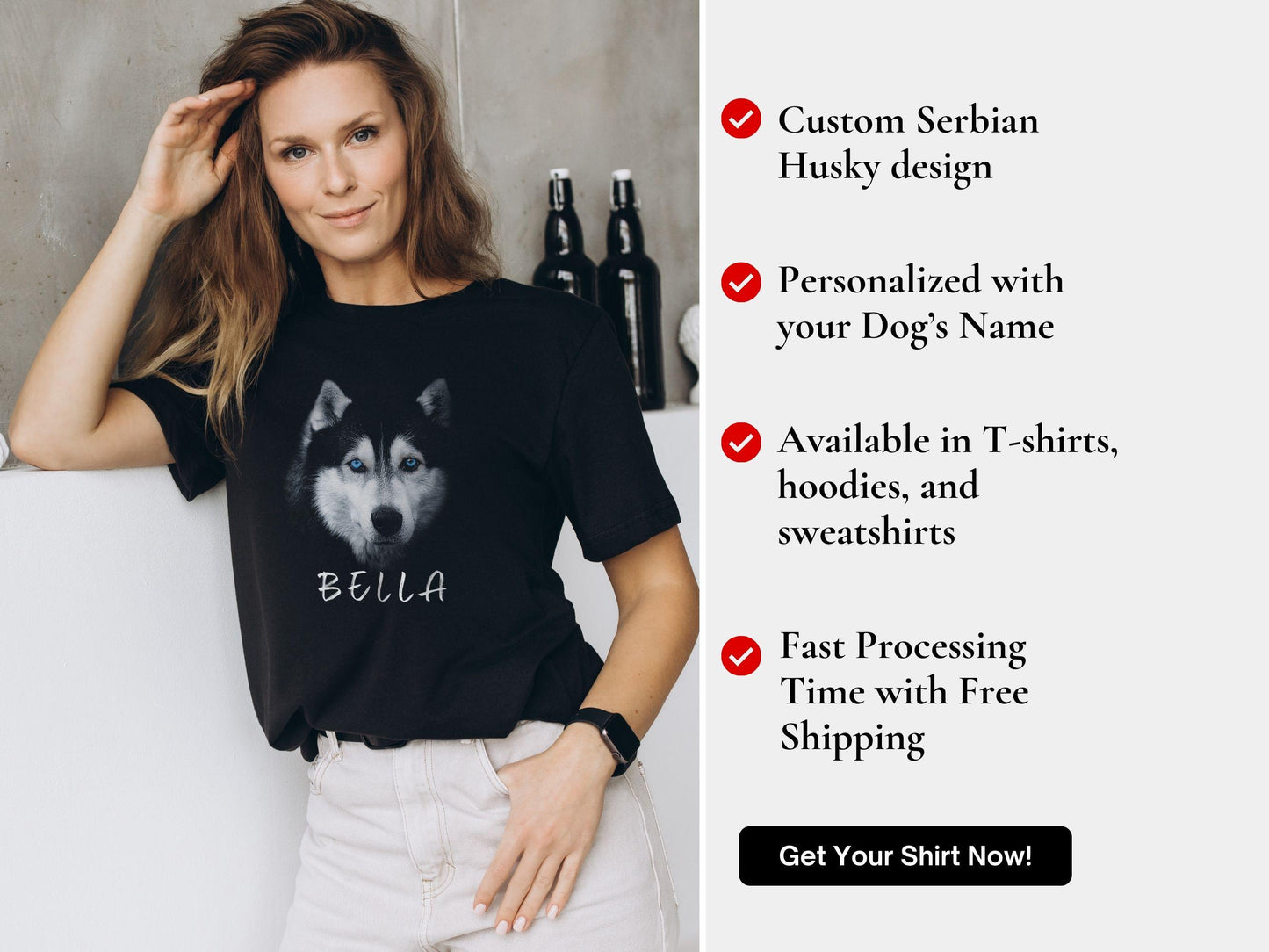 Personalized Serbian Husky Shirt