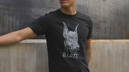 Personalized Doberman Shirt - Hand-Drawn Dog Tee