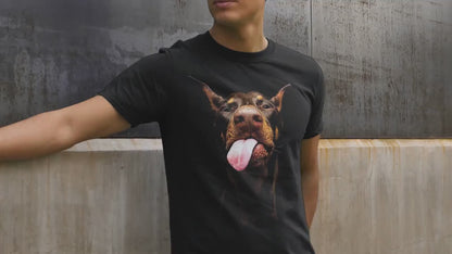 Funny Red Doberman Shirt - Tongue Out Tee