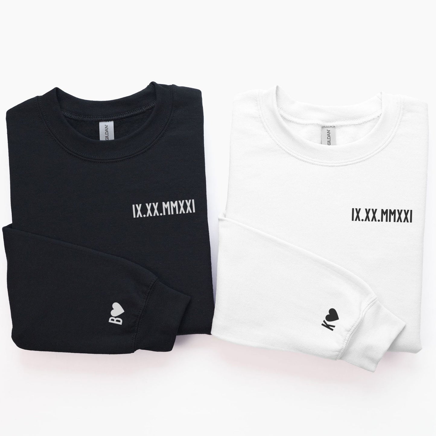 Custom Couples Sweatshirt - Roman Numeral Shirt